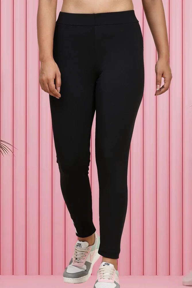 Ladies Bottom Side Strip Printed Leggings