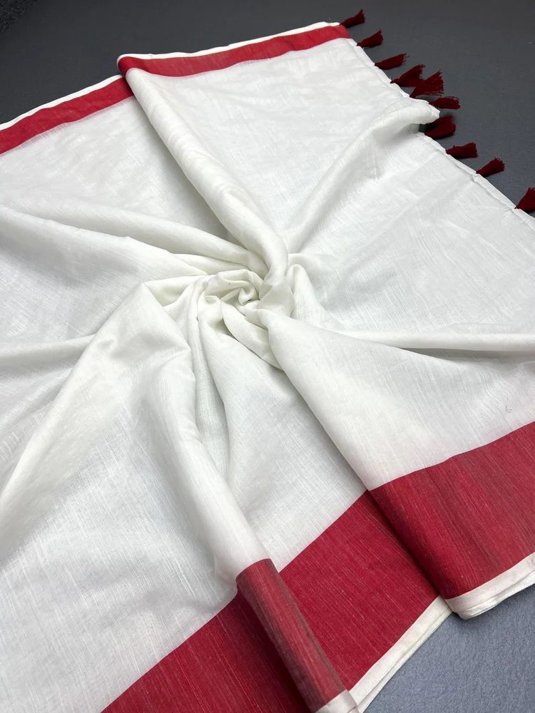 Digital Printed Linen Saree