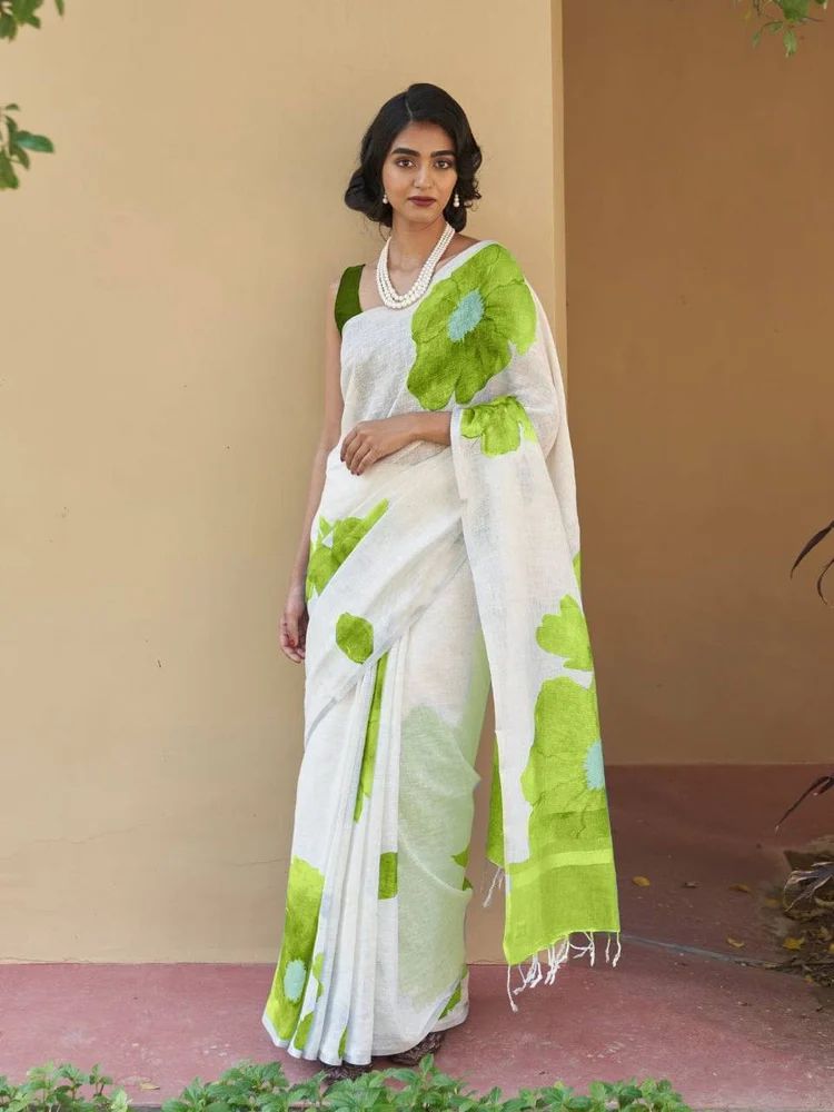 Linen Saree