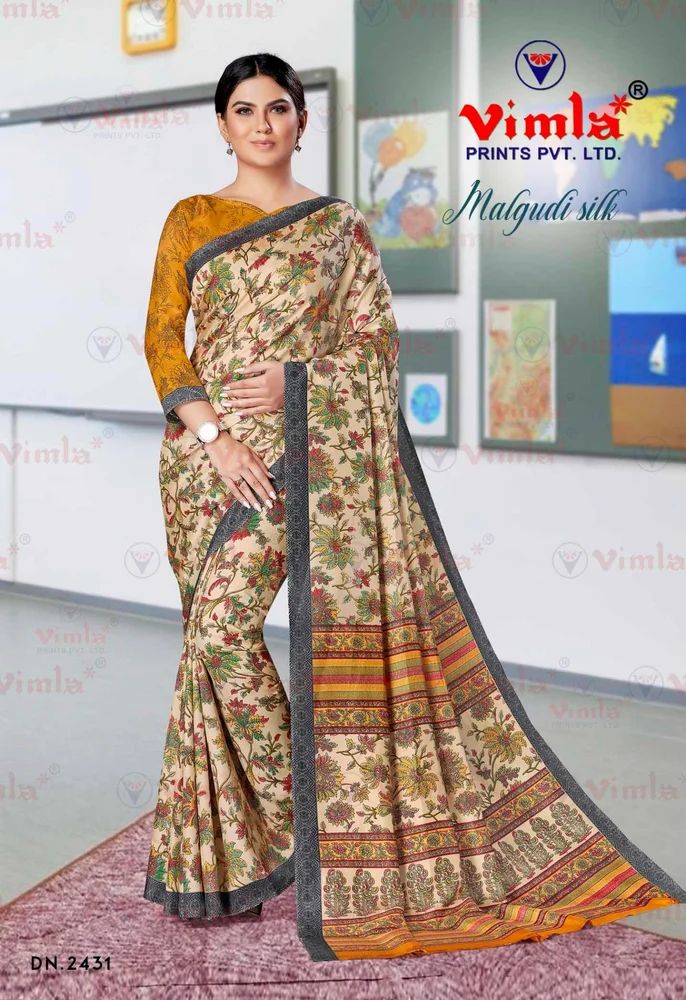 Beige Color Daily Wear Saree - (2431_24)