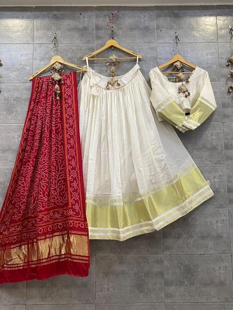 Semi Gajii Silk Lehenga Choli