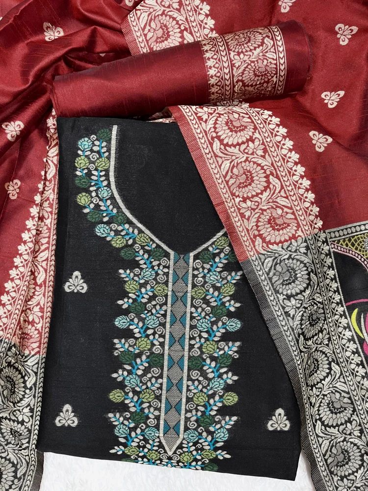 PRESENTING NEW WARLI CONCEPT HANDLOOM  UNSTITCHED DRESS SUITS