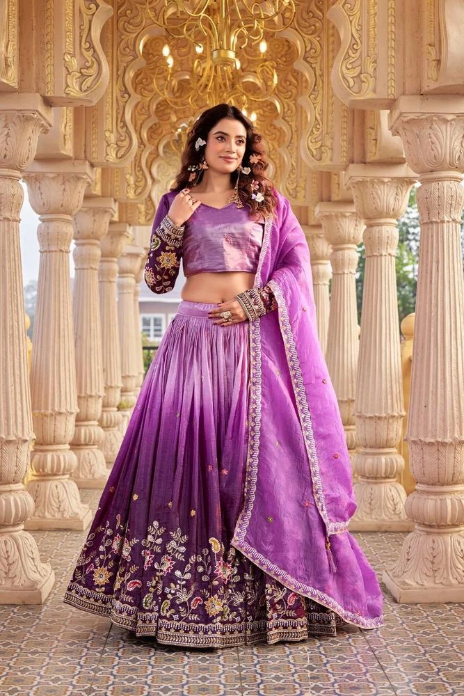 TRENDY CULTUR'S Designer Pure Gold Crush Embroidery Sequence & Thread Work