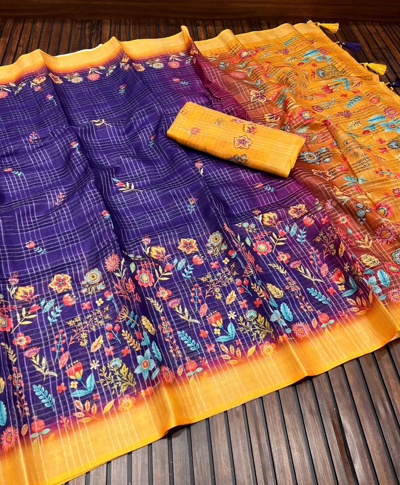 Soft Linen Silk Saree