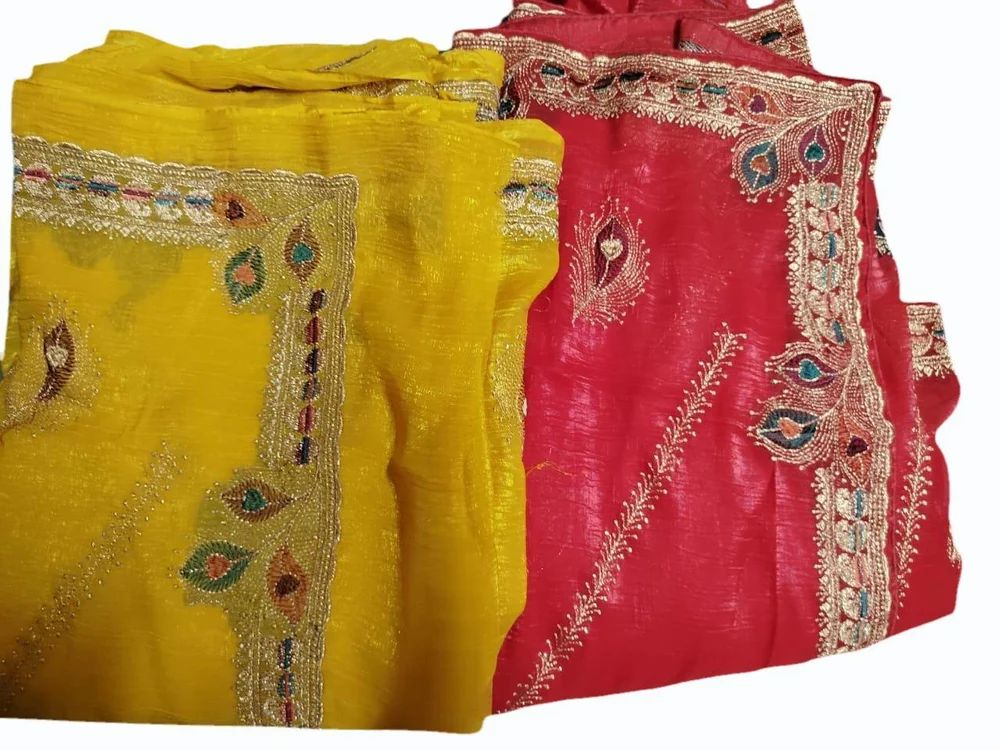 Embroidered Sarees Job Work