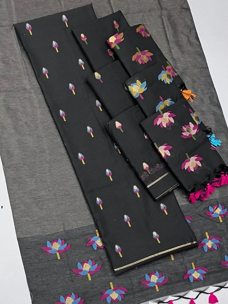 MUGA COTTON UNSTICHED SUIT