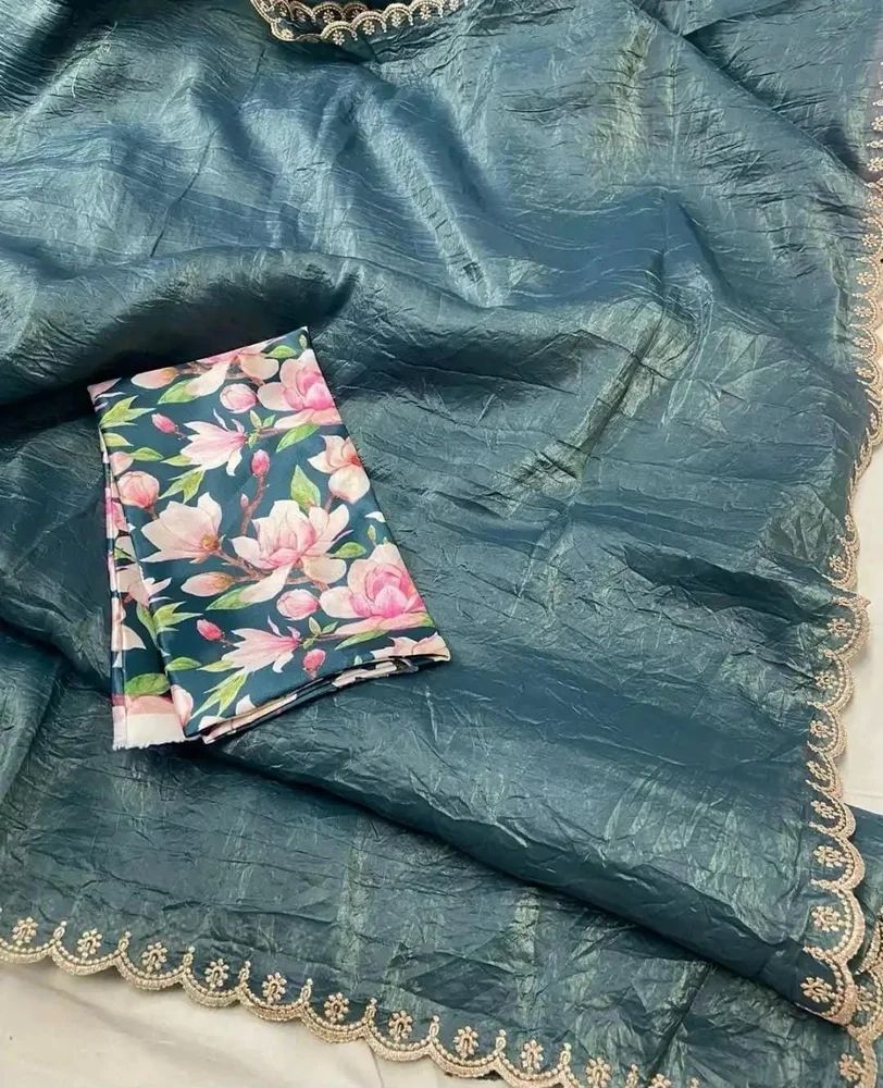 Fancy Gold Crush Saree Manufacturer