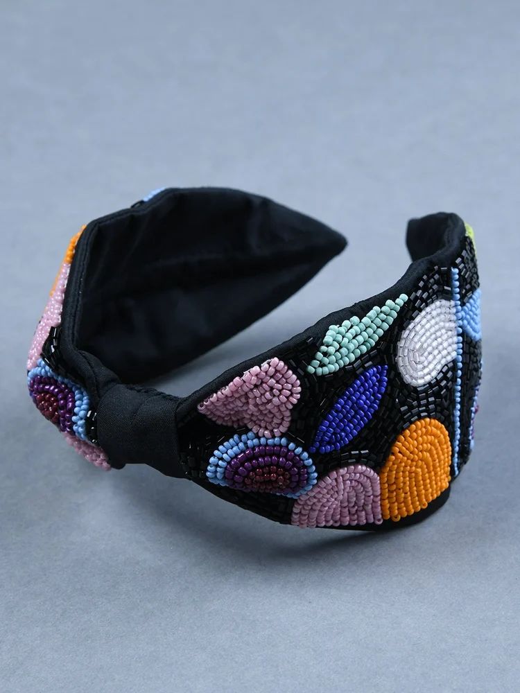 Embroidered Beaded Hairband