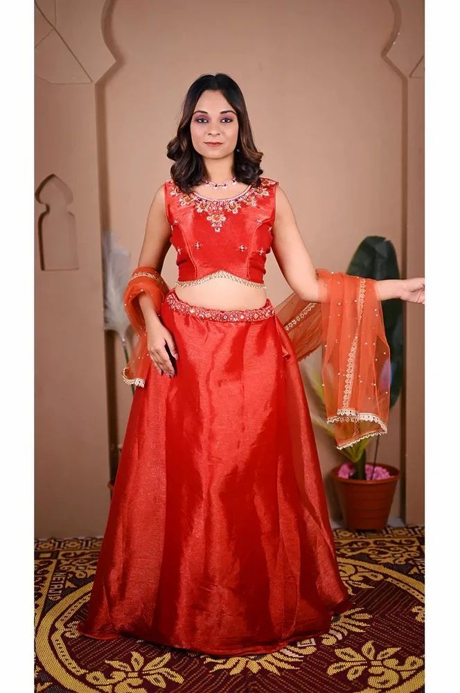 Rust Ladies Designer Lehenga Choli Set