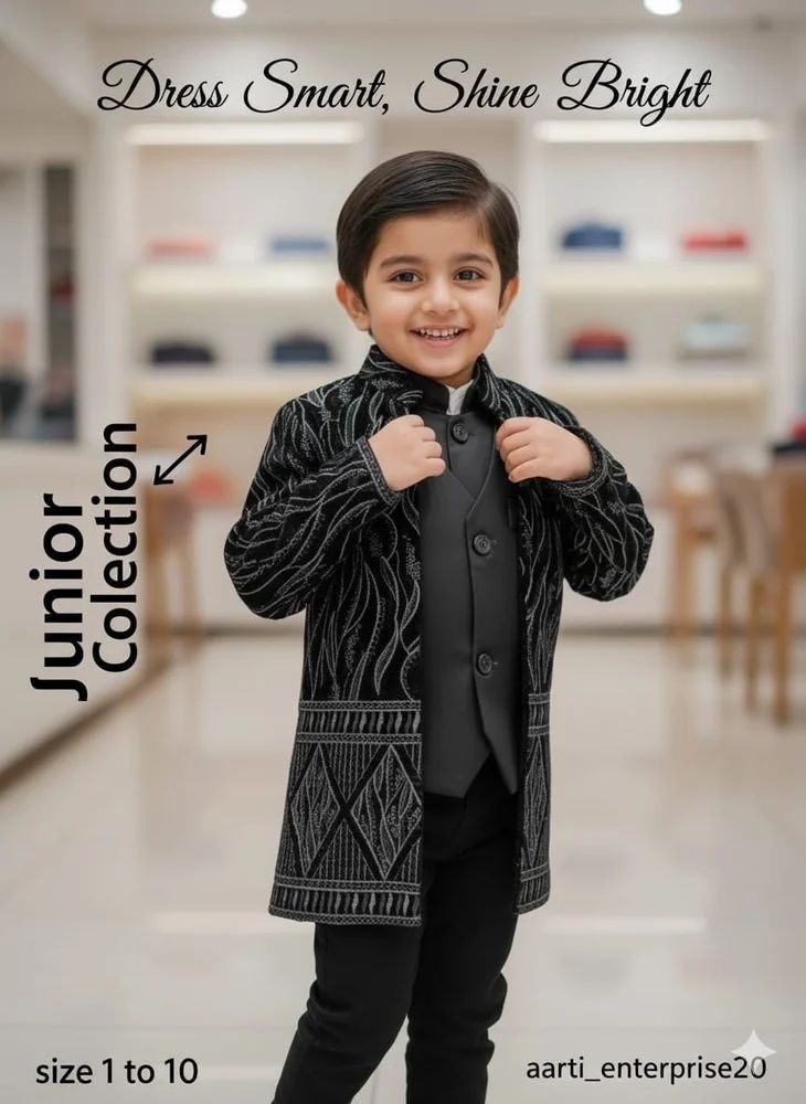 Kids Boy Designer Indo Western Pant Suit