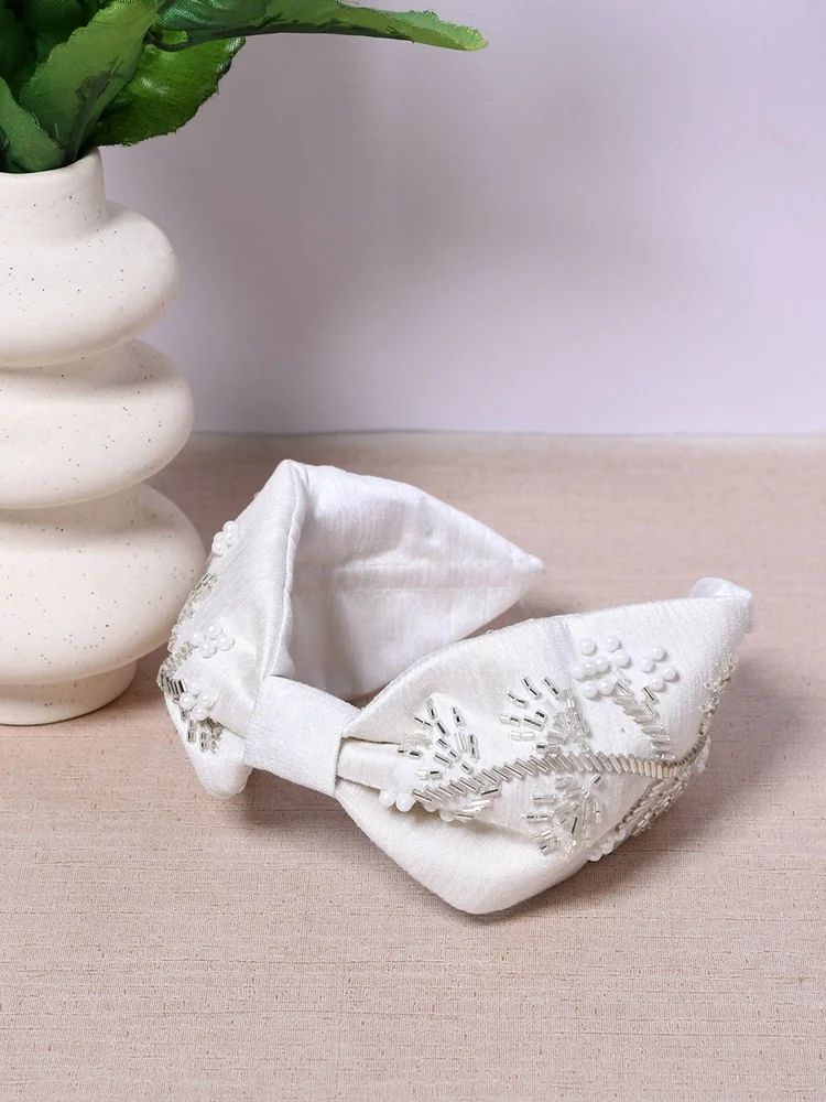 Embroidered Beaded Hairband
