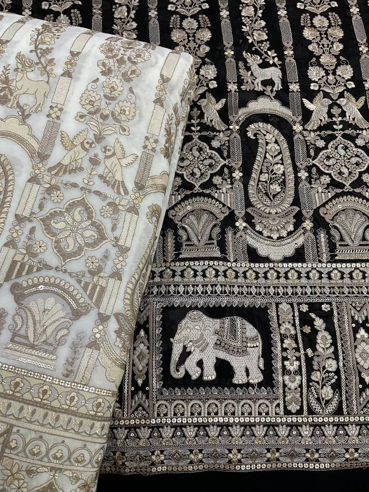 Fancy Embroidery Sherwani Fabric