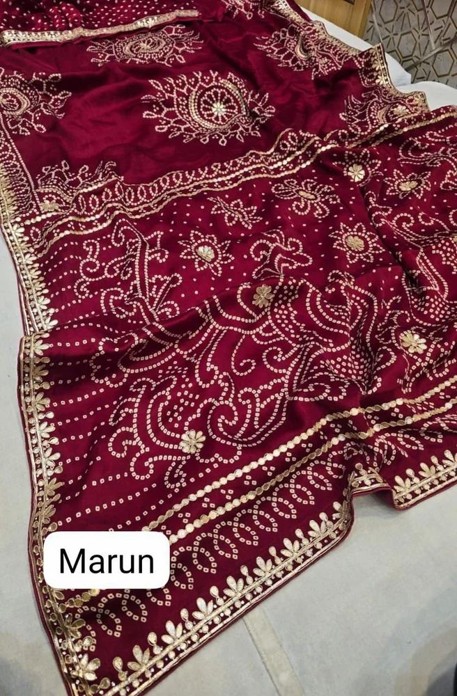 Gajji Silk Bandhani Saree
