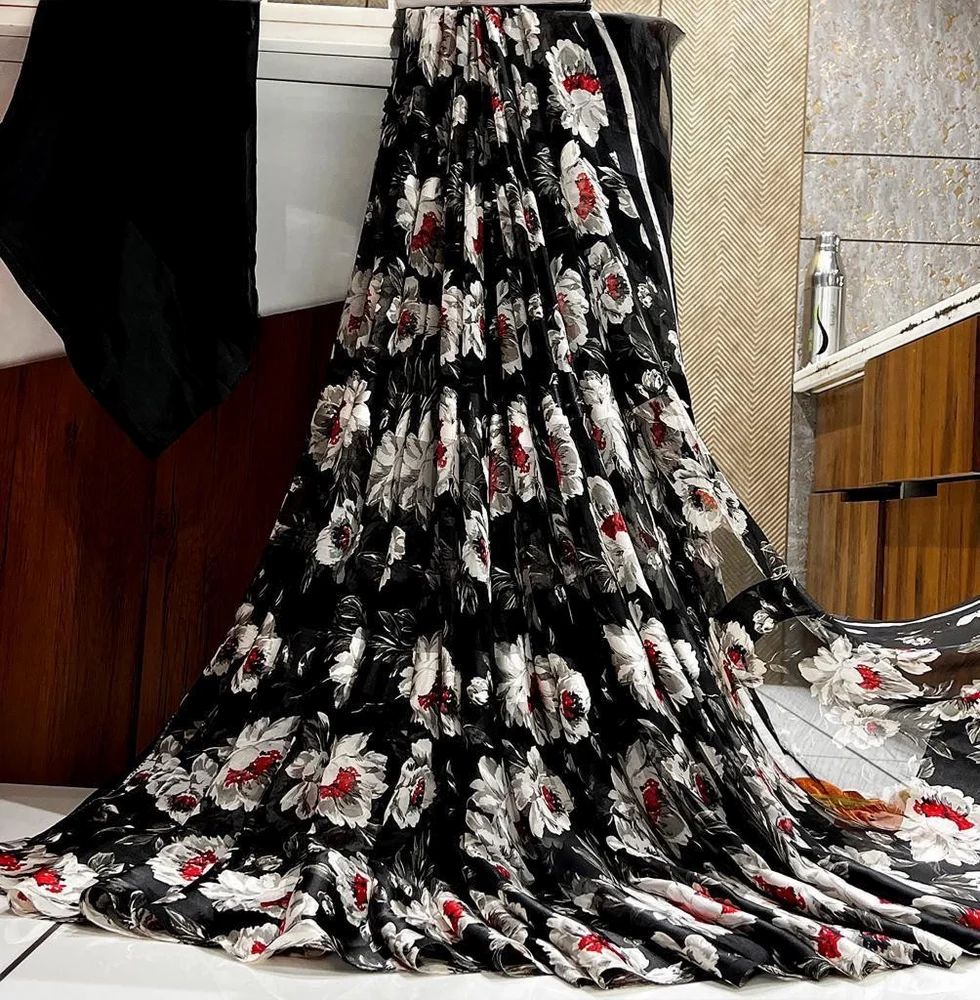 SATTIN  PATTA DIGITAL PRINT SAREE