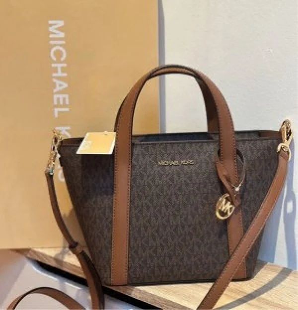 MichaelKors Pratt Small Signature Logo Tote Bag with dust cover