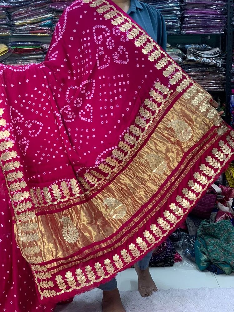 Gajji Silk Bandhani Saree