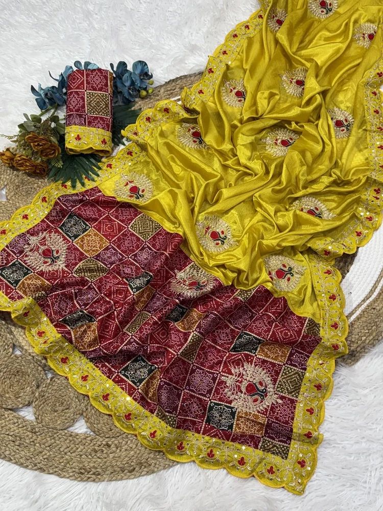 Chinon Silk Saree