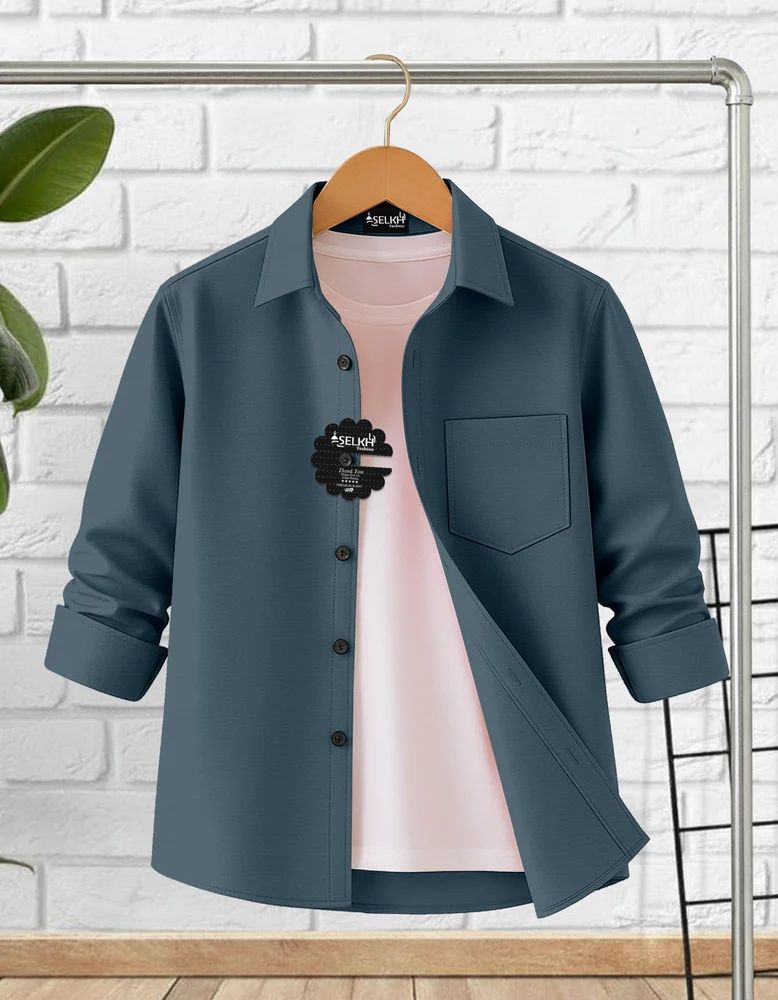 Men Plain Cotton Shirt
