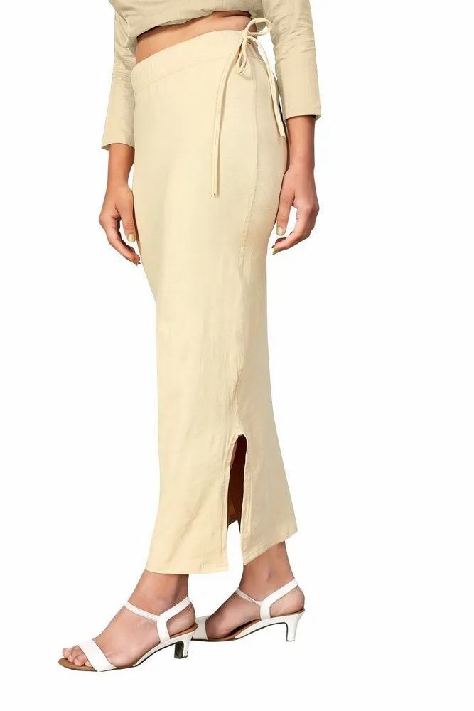 Cotton Lycra Ladies Beige Saree Shaper, Mid