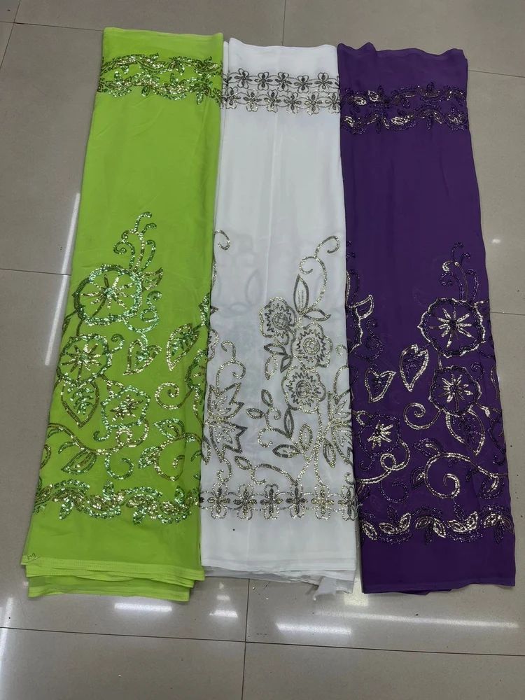 Chiffon Sequin Work Fabric