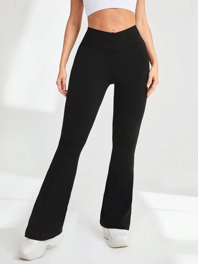 Women's Black Stretchable Solid Cotton Lycra Blend Casual Trouser