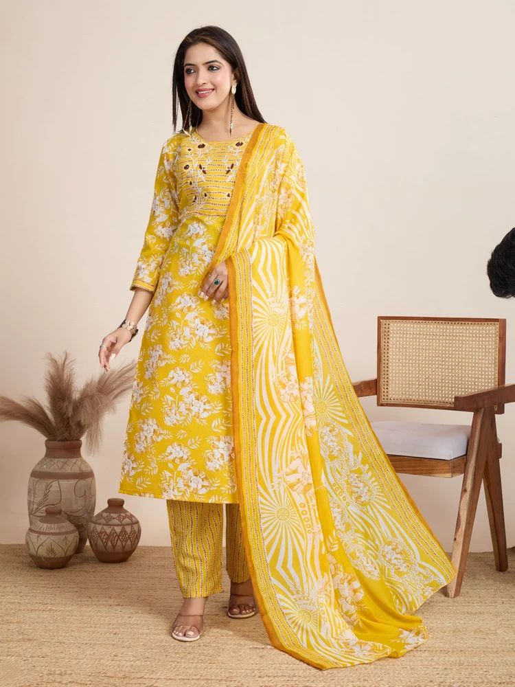 Kurta Pant Dupatta Set