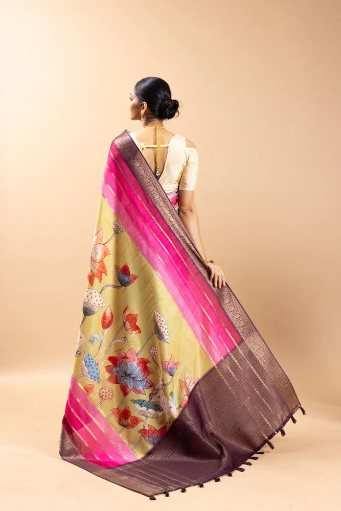 Gau Leela Jacquard Silk Saree