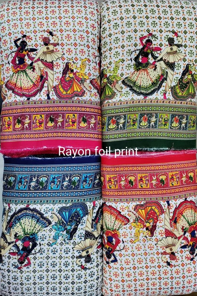 Rayon 14 Kg Foil Print