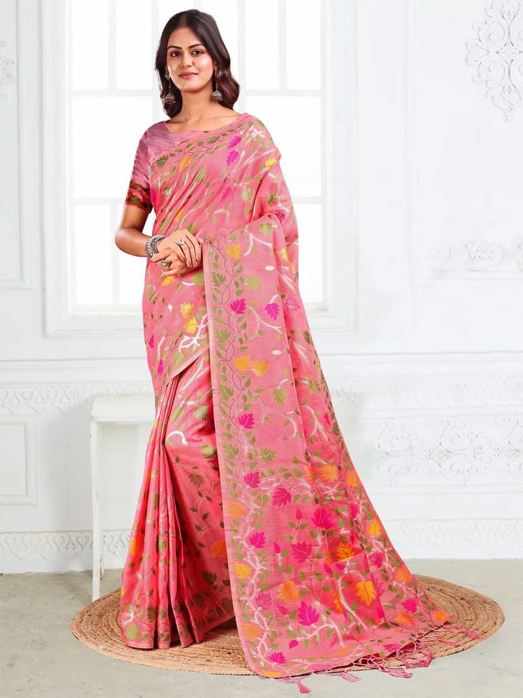 Linen Cotton Saree