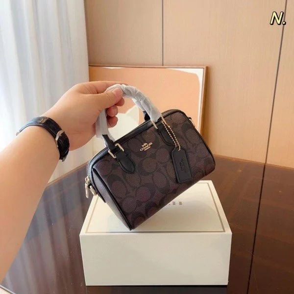COACH MINI ROWAN COFFEE SATCHEL BAG (WITH BOX )