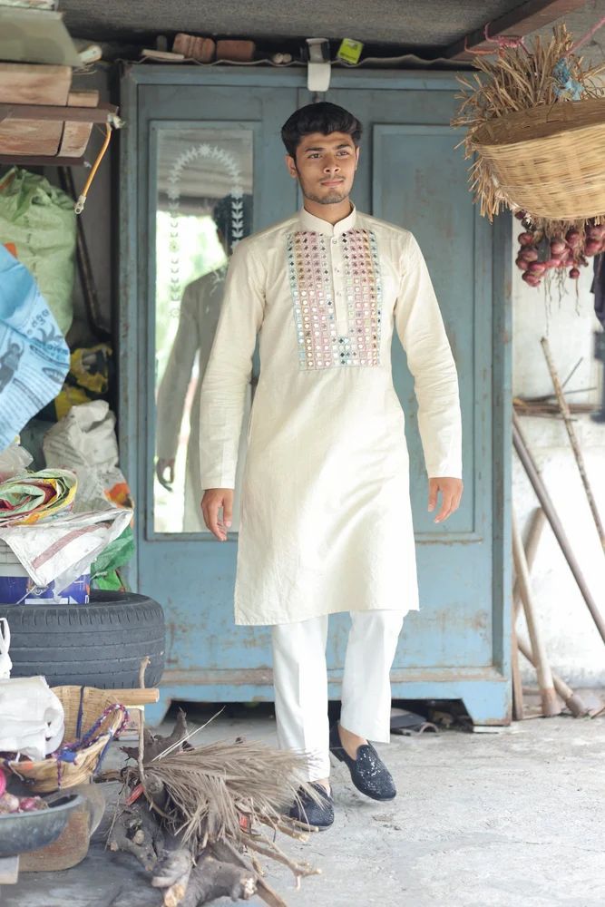 NEMISH MAHARJA MIRROR KURTA