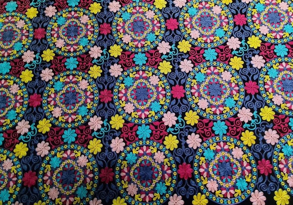 velvet embroidery fabric