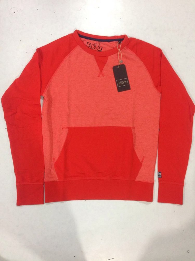 Red Coller Mens Full Sleeve T Shirts