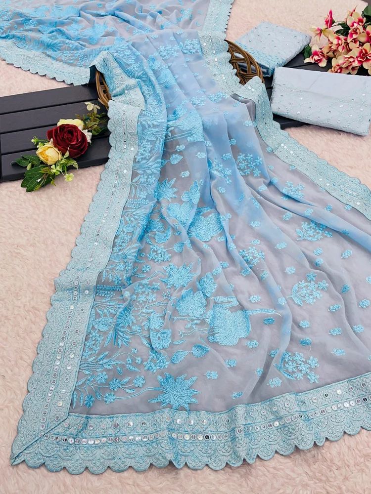 Designer Embroidery Sarees