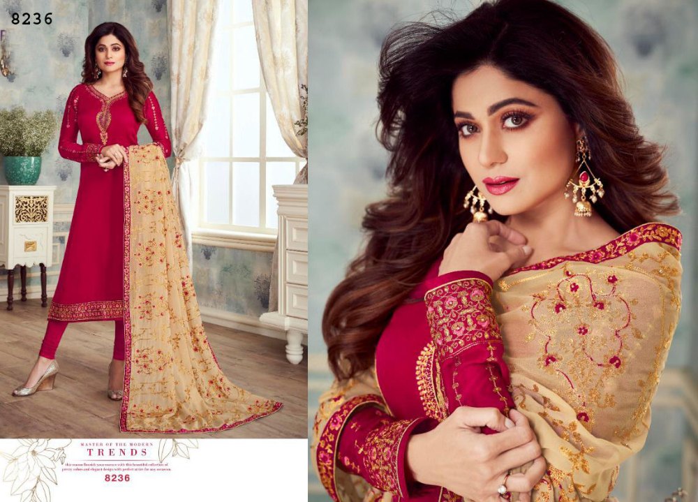 Shamita Shetty Straight Suits