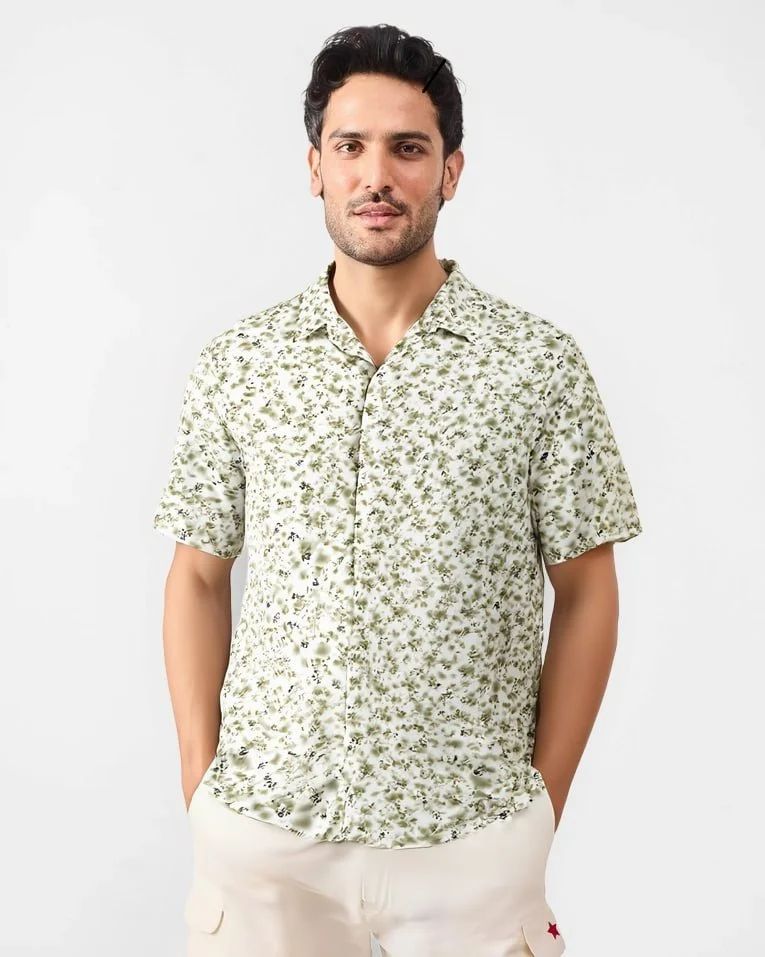 Mens Printed Cotton Shirt
