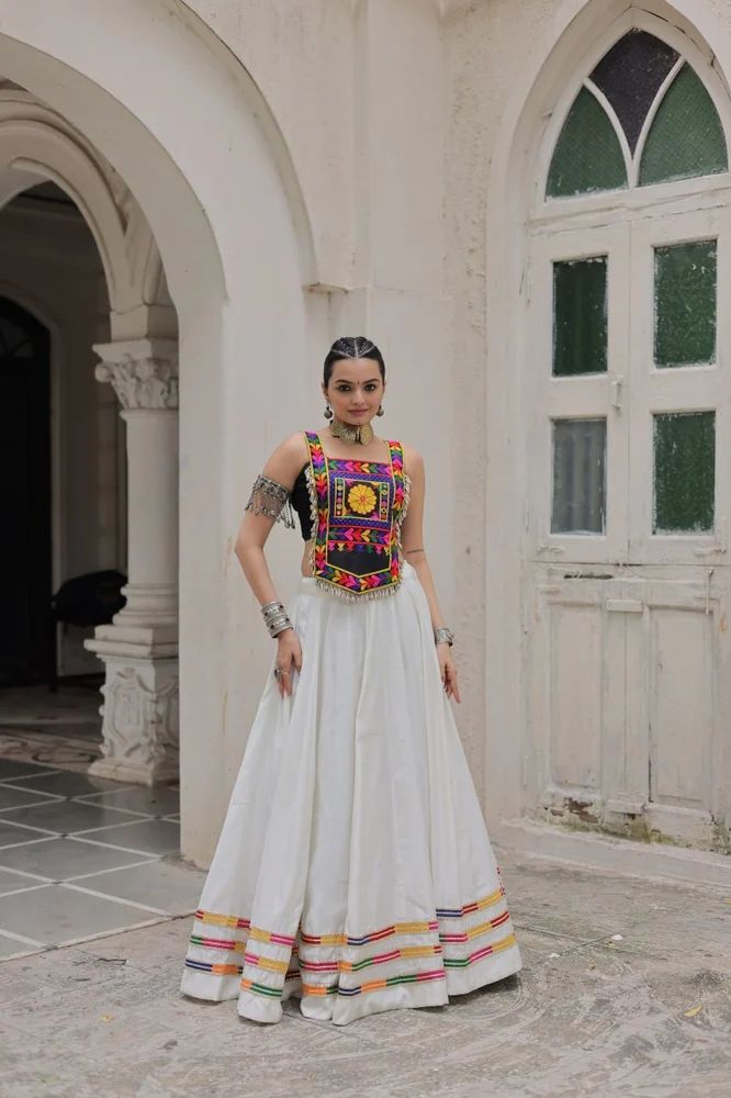 Roman Fabric Lehenga Top Set