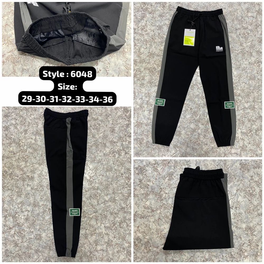 Solid Men Black Track Pants