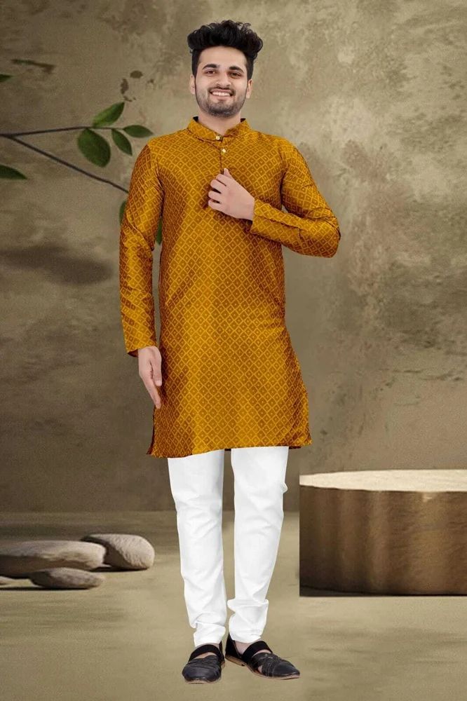 Men Embroidered Cotton Straight Kurta