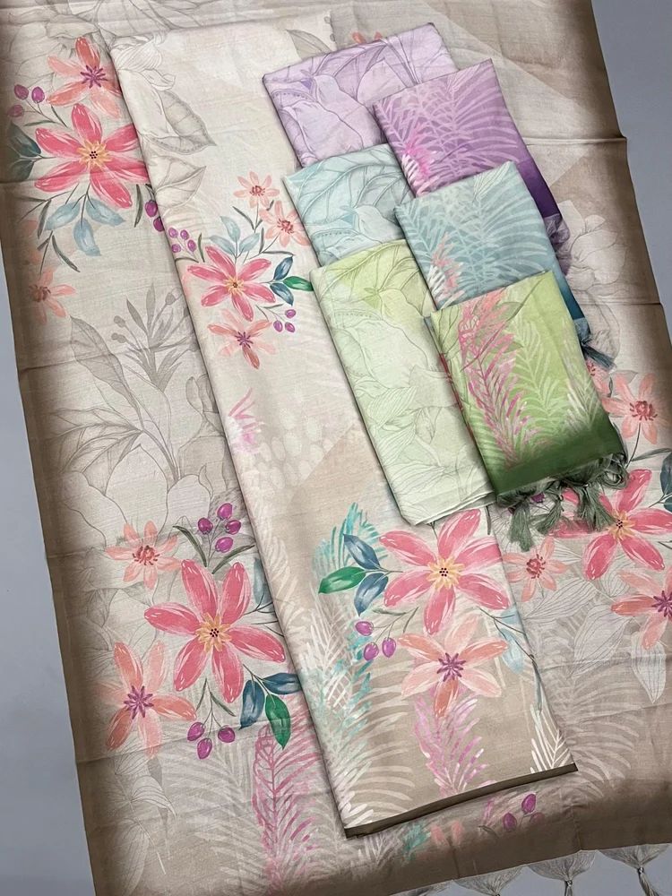 Tussar Silk Unstitched Suit