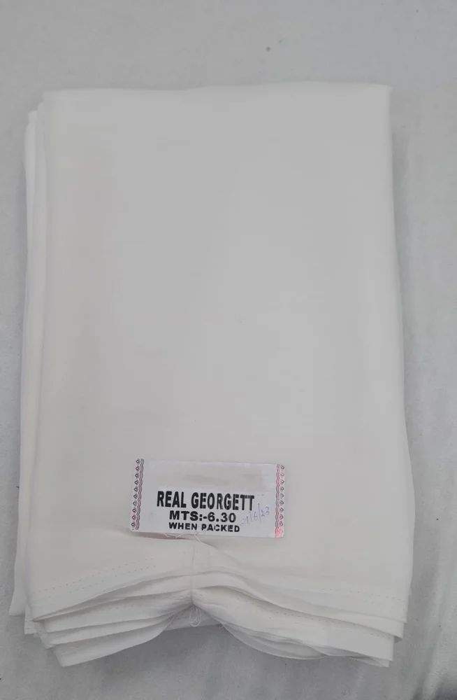 Real Georgette Dyed Plain Saree
