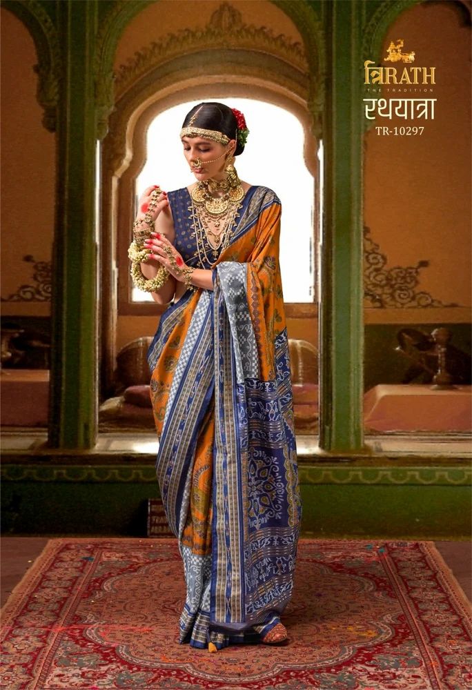 Trirath Rathyatra Mercerizer Sigma Silk Designer Saree Collection