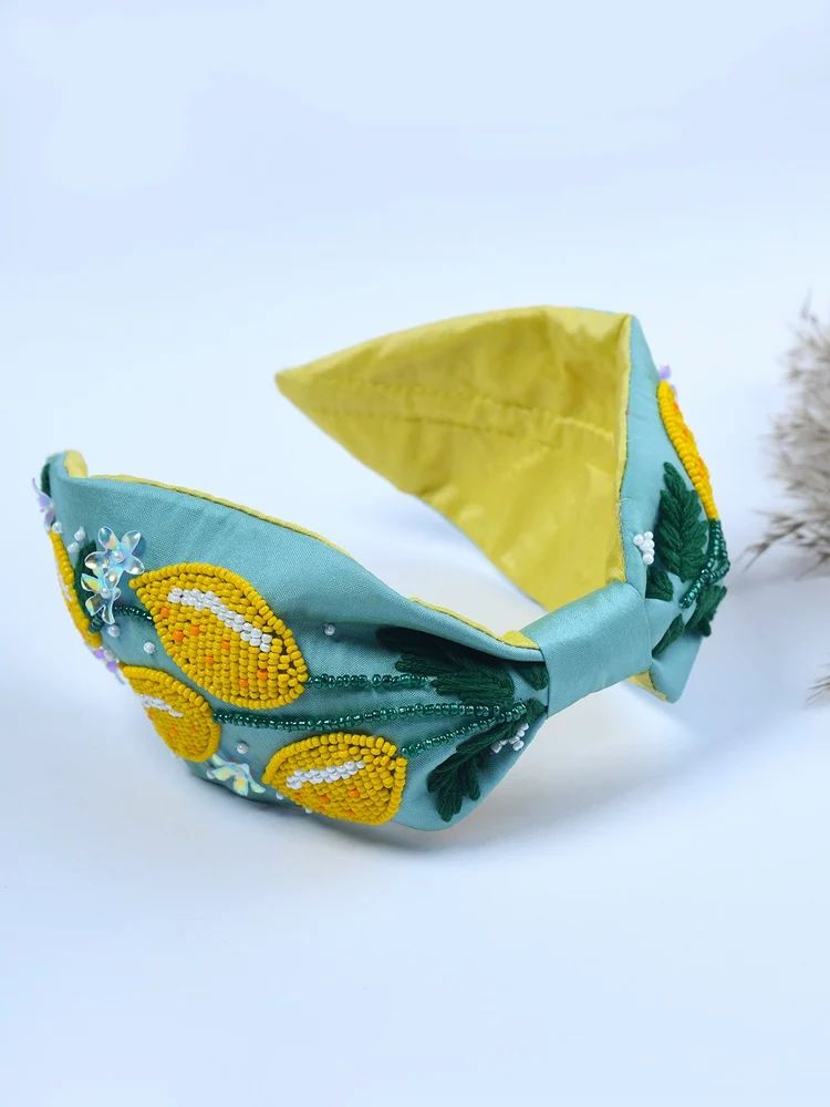 Embroidered Beaded Hairband