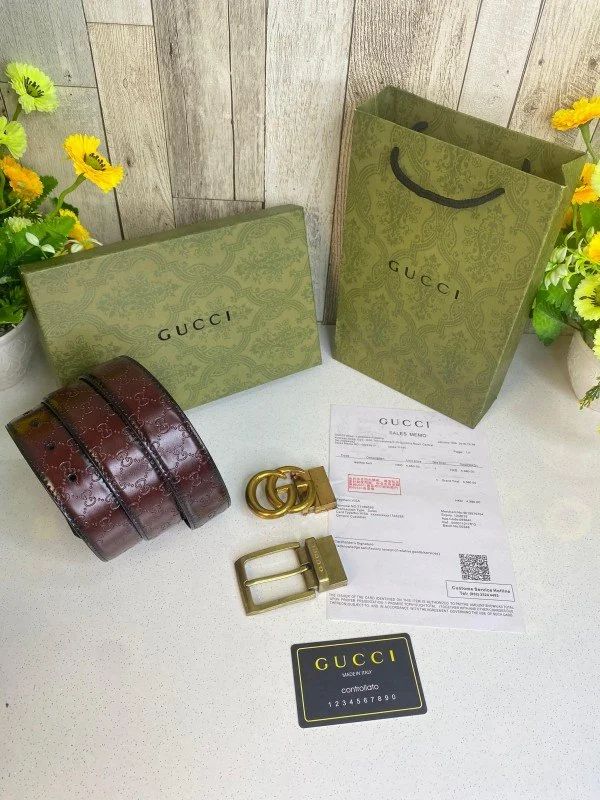 Gucc_i Premium belt combo wid og box & accessories