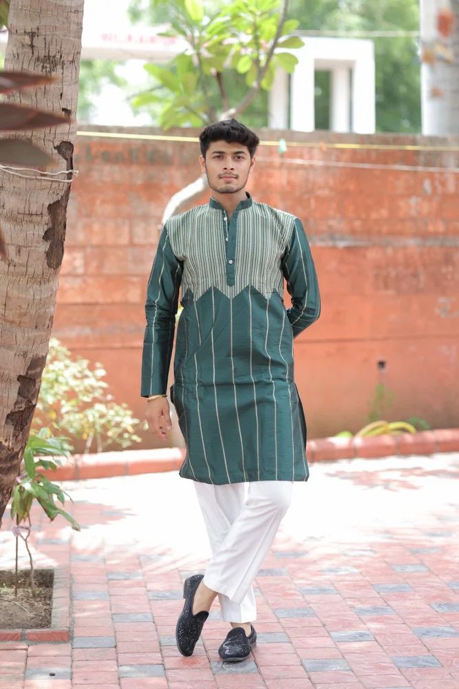 Meet jacquard designer kurta