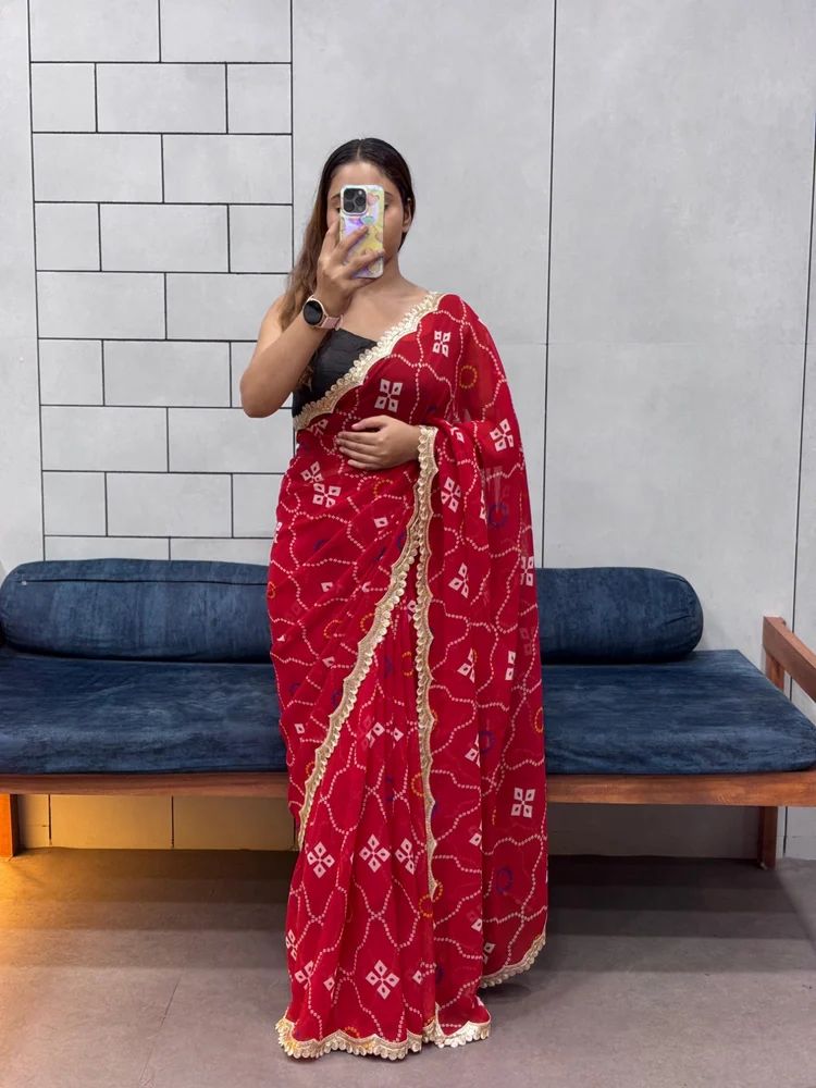 Printed Georgette Saree