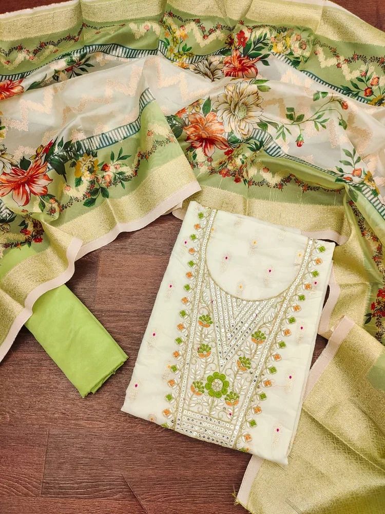 Chanderi Silk Dress Material