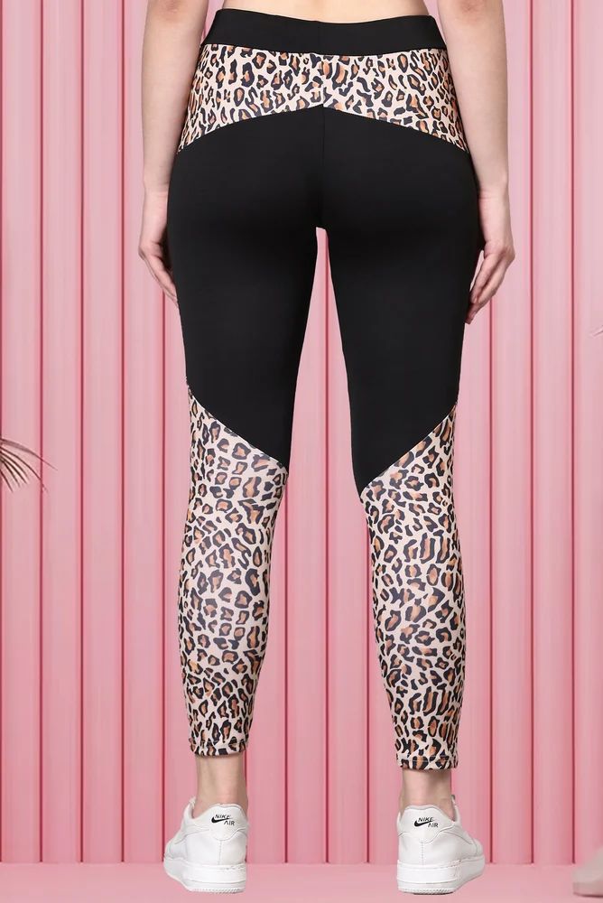 Half Leopard Printed Leggings