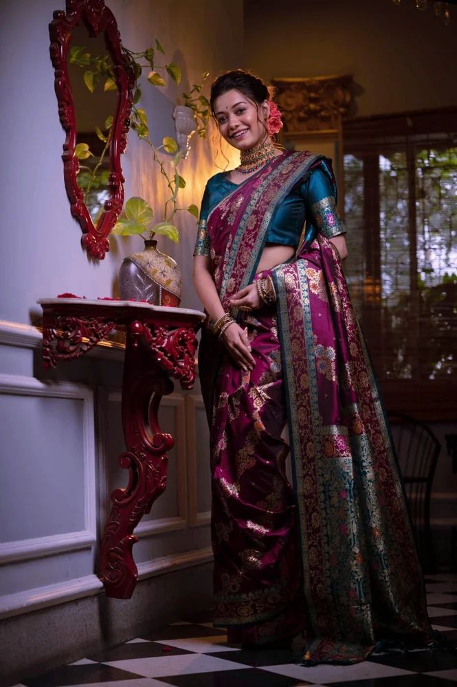 Blue Cotton Rutrang Saree In Surat, Casual