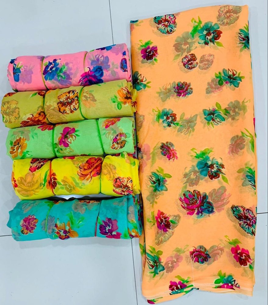 Daily Wear Printed Saree, Without blouse piece